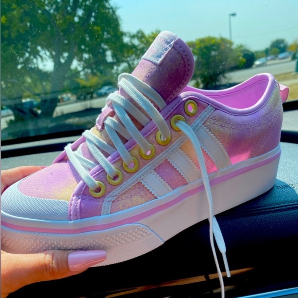 Adidas Nizza Platforms Sneakers Pink Women's US Size 8